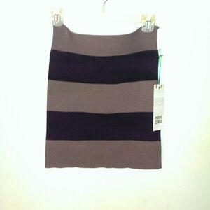 Striped Black and Brown Skirt